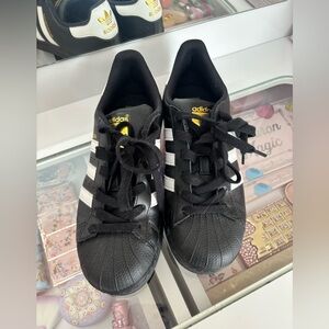 Adidas superstar ADV shoes - Black White Low-Top Sneakers with Gold Accents